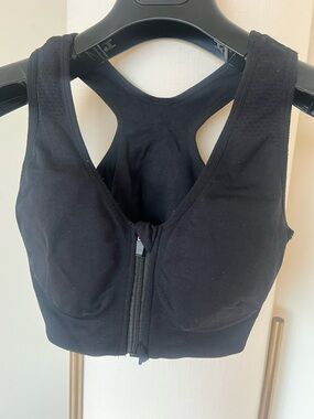 Black Front-Zip Sports Bra - Women Intimates & Sleepwear